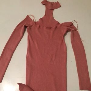 Tight mini dress with chocker neck